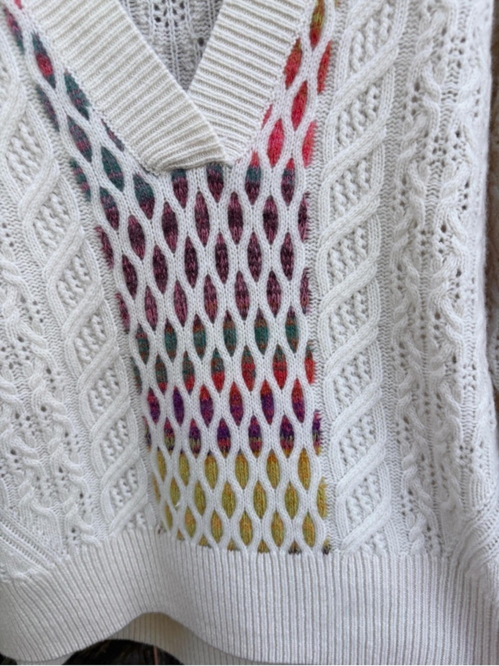 Like New Anthropologie Maeve Cable Knit Lambswool Sweater Generous Small - Picture 4 of 9
